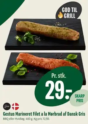 Gestus Marineret Filet a la Mørbrad af Dansk Gris