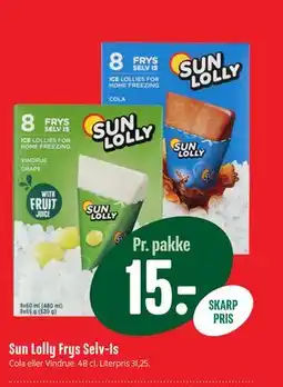 Min Købmand Sun Lolly Frys Selv-Is tilbud