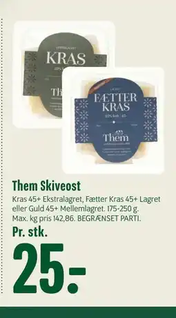 Min Købmand Them Skiveost tilbud