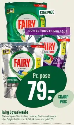 Min Købmand Fairy Opvasketabs tilbud