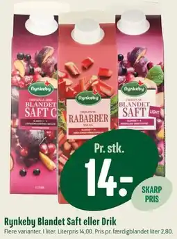 Min Købmand Rynkeby Blandet Saft eller Drik tilbud