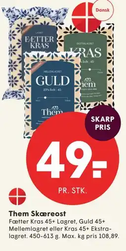 SPAR Them Skæreost tilbud