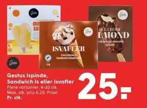 SPAR Gestus Ispinde, Sandwich Is eller Isvafler tilbud