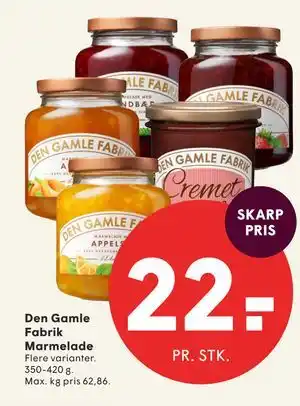 SPAR Den Gamle Fabrik Marmelade tilbud