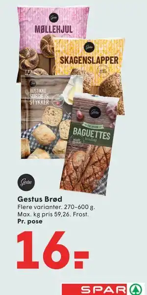 SPAR Gestus Brød tilbud
