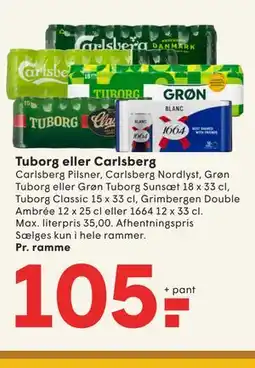 SPAR Tuborg eller Carlsberg tilbud