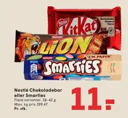 SPAR Nestlé Chokoladebar eller Smarties tilbud