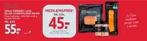 MENY OMHU FÆRØSK LAKS ELLER HÅNDPILLEDE REJER tilbud