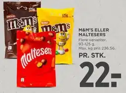MENY M&M’S ELLER MALTESERS tilbud