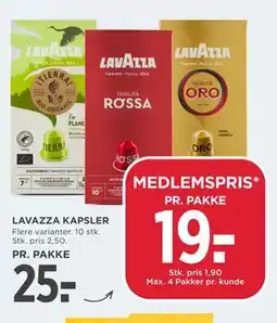 MENY LAVAZZA KAPSLER tilbud