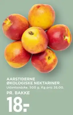 MENY AARSTIDERNE ØKOLOGISKE NEKTARINER tilbud