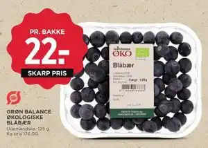 MENY GRØN BALANCE ØKOLOGISKE BLÅBÆR tilbud