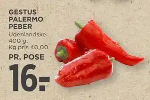 MENY GESTUS PALERMO PEBER tilbud