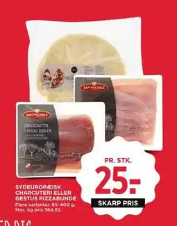 MENY SYDEUROPÆISK CHARCUTERI ELLER GESTUS PIZZABUNDE tilbud