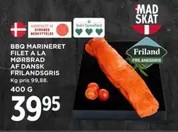 MENY BBQ MARINERET FILET A LA MØRBRAD AF DANSK FRILANDSGRIS tilbud