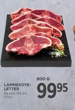 MENY LAMMEKOTELETTER tilbud