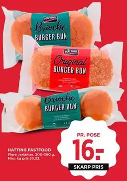MENY HATTING FASTFOOD tilbud