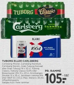 MENY TUBORG ELLER CARLSBERG tilbud