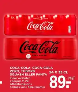 MENY COCA-COLA, COCA-COLA ZERO, TUBORG SQUASH ELLER FANTA tilbud