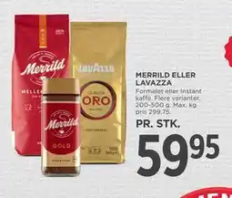 MENY MERRILD ELLER LAVAZZA tilbud