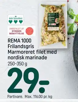 REMA 1000 REMA 1000 Frilandsgris Marmoreret filet med nordisk marinade tilbud