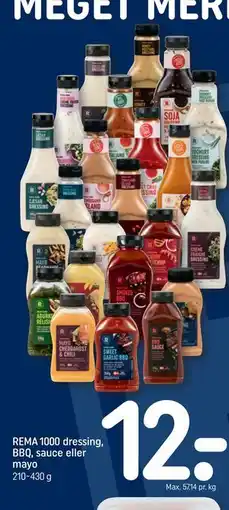 REMA 1000 REMA 1000 dressing, BBQ, sauce eller mayo tilbud