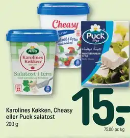 REMA 1000 Karolines Køkken, Cheasy eller Puck salatost tilbud