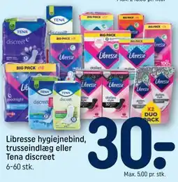 REMA 1000 Libresse hygiejnebind, trusseindlæg eller Tena discreet tilbud