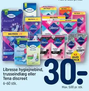 REMA 1000 Libresse hygiejnebind, trusseindlæg eller Tena discreet tilbud