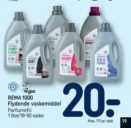 REMA 1000 REMA 1000 Flydende vaskemiddel tilbud