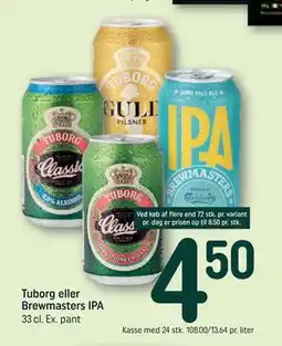 REMA 1000 Tuborg eller Brewmasters IPA tilbud