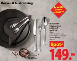 Lidl Silvercrest Højglanspoleret bestiksæt af rustfrit stål tilbud