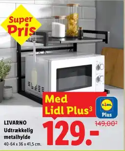 Lidl LIVARNO Udtrækkelig metalhylde tilbud