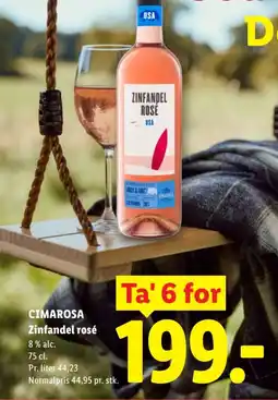 Lidl Cimarosa Zinfandel rosé tilbud