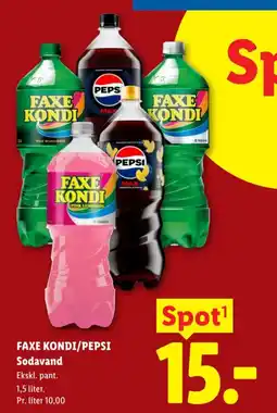 Lidl Faxe Kondi /Pepsi Sodavand tilbud