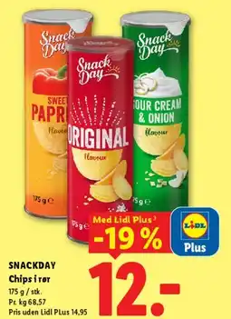 Lidl SnackDay chips i rør tilbud