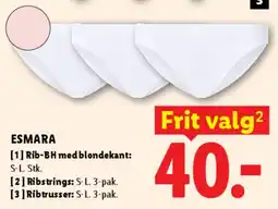 Lidl ESMARA Ribtop med blonder (detalje) tilbud