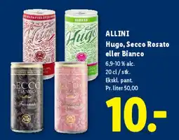 Lidl ALLINI Hugo, Secco Rosato eller Bianco tilbud