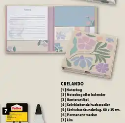 Lidl CRELANDO - notes og skriveartikler tilbud