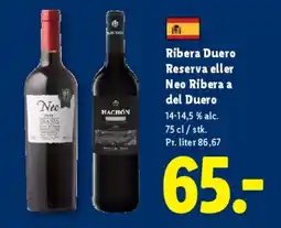 Lidl Ribera Duero Reserva eller Neo Ribera a del Duero tilbud