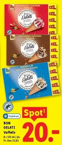 Lidl BON GELATI vaffelis tilbud