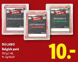 Lidl DULANO Belgisk paté tilbud