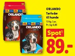 Lidl Orlando Tørfoder til hunde 13 kg tilbud