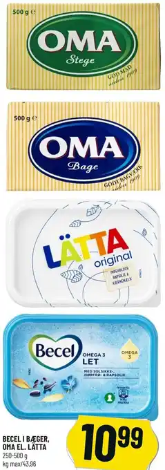 Løvbjerg Becel I Bæger, OMA El. Lätta 250-500ml tilbud