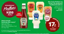 Coop 365 Heinz tomat-ketchup eller sauce (medlemspris) tilbud