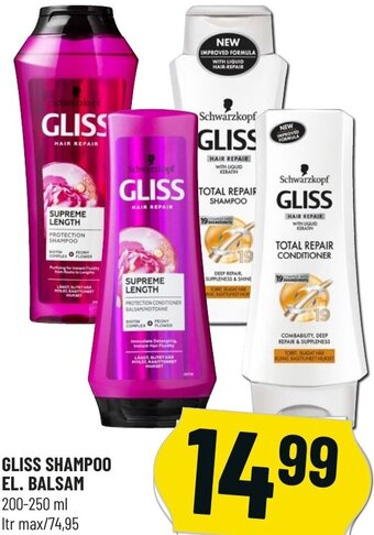 Løvbjerg Gliss Shampoo El. Balsam 200-250 ml tilbud