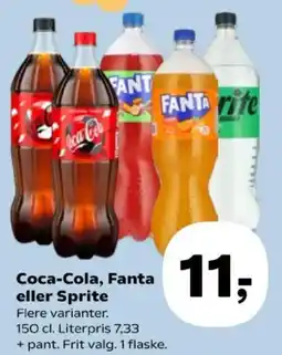 Kvickly Coca-Cola, Fanta eller Sprite tilbud