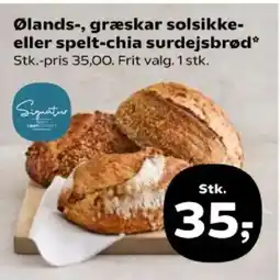 Kvickly Ølands-, græskar solsikke- eller spelt-chia surdejsbrød tilbud
