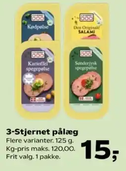 Kvickly 3-Stjernet pålæg tilbud