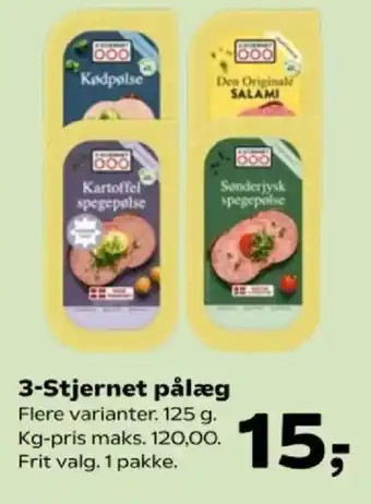 Kvickly 3-Stjernet pålæg tilbud
